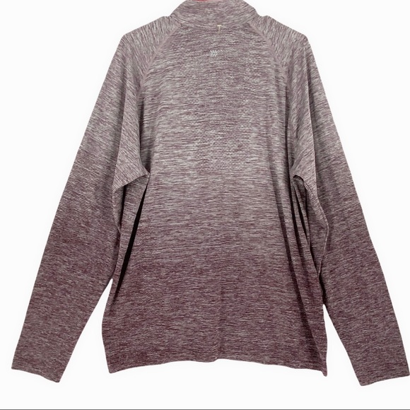 All in Motion™ Men's Seamless 1/4 Zip Pullover Top Berry Size L & 2XL - Picture 9 of 11